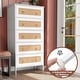 preview thumbnail 28 of 32, 5-Drawer Chest Dresser Closet PE Wicker Rattan Storage Tower Organizer
