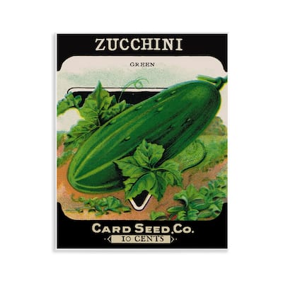 Stupell Vintage Garden Zucchini Wall Plaque Art Design By Lil' Rue
