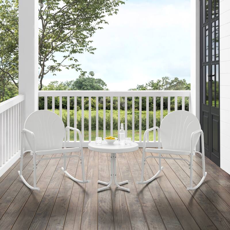 Crosley Griffith 3Pc Outdoor Rocking Chair Set - 79 W x 33.13 D x 32.25 H