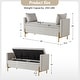 preview thumbnail 11 of 43, Angelus Modern 56''W Upholstered Flip Top Storage Bench withTwo Pillows and Arms by HULALA HOME