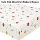 preview thumbnail 16 of 54, Polka Dot Animal Bear Friends ABC&123 Unisex Multi-color Cotton Toddler/Baby Crib Child Fitted Sheet Set (Pack of 3) - N/A