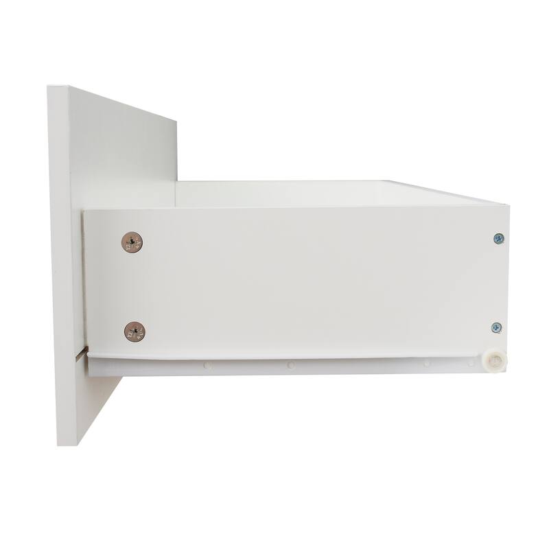 Modern TV Stand, 20-Color LED TV Stand with Remote Control Lights, 2 Drawers and Open Shelves, for Living Room and Bedroom