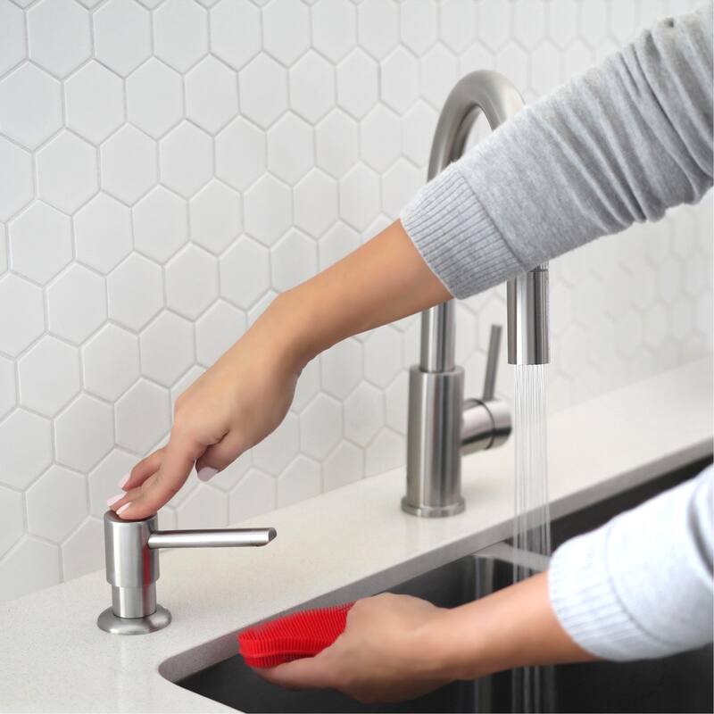 STYLISH Pull Down Kitchen Faucet + Soap Dispenser - Stainless Steel Finish