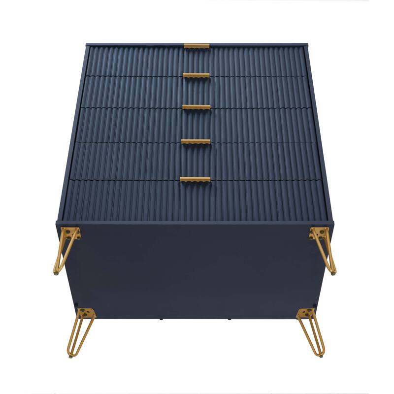 Manhattan Comfort Dumbo Modern 5-Drawer Tall Dresser.