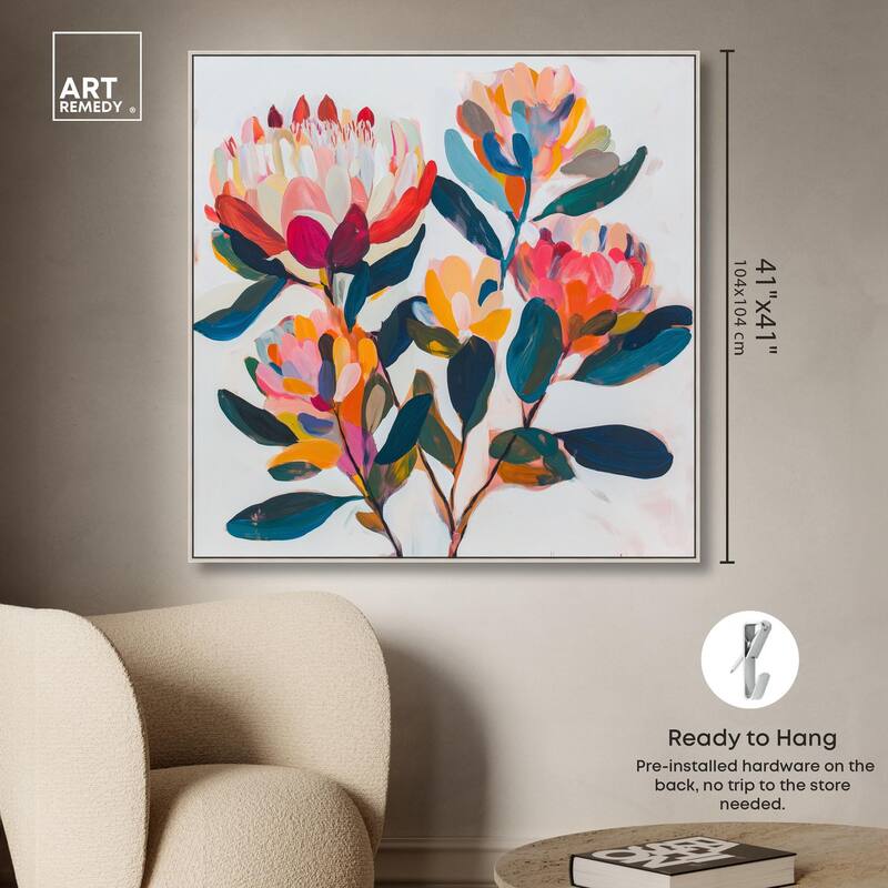 Contemporary Flora I Canvas by Art Remedy
