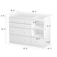 preview thumbnail 8 of 7, Premium White 5-Drawer Dresser with Baby Changing Table by Kerrogee - 47.2"L