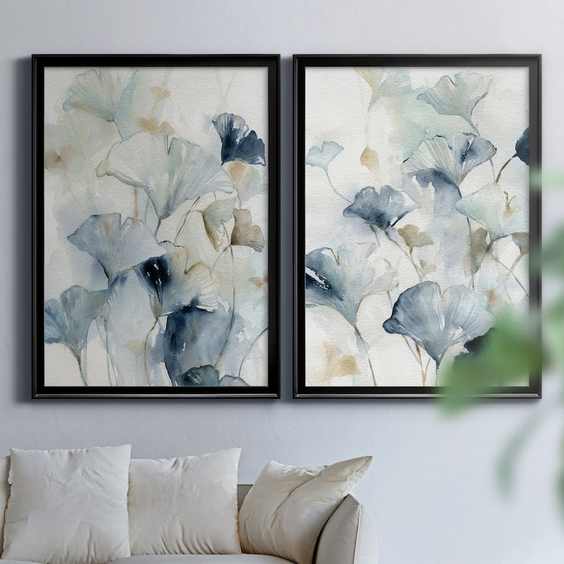 Indigo Ginkgo I Premium Framed Print - Ready to Hang - Multi-Color