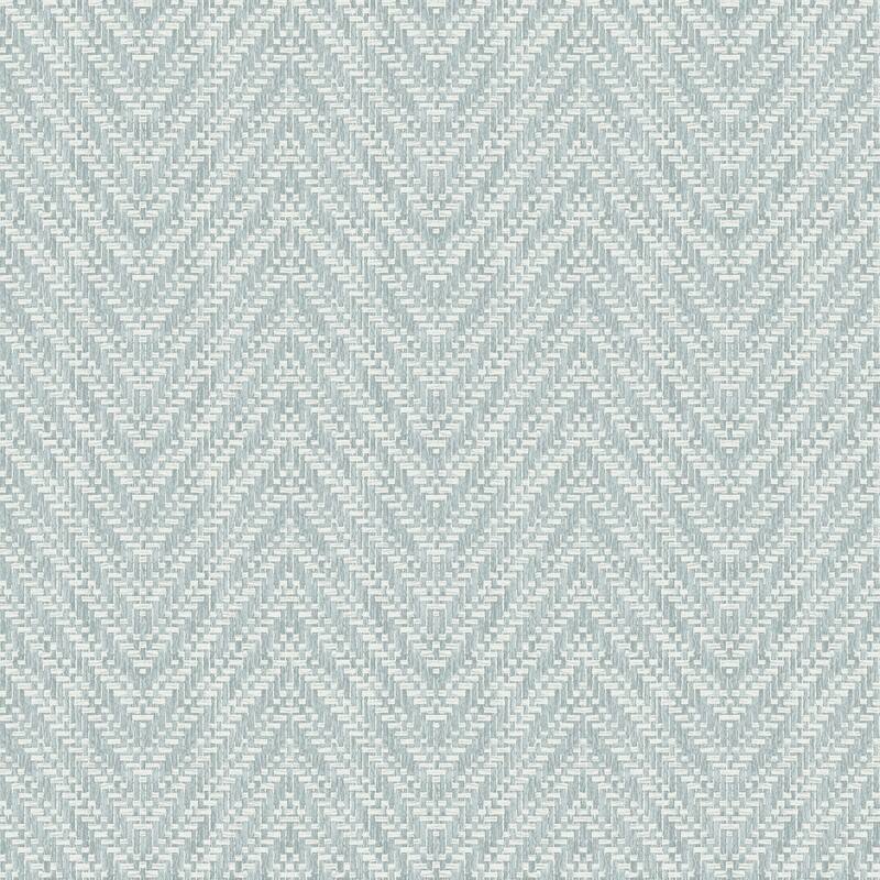 A-Street Prints Glynn Sky Blue Chevron Wallpaper