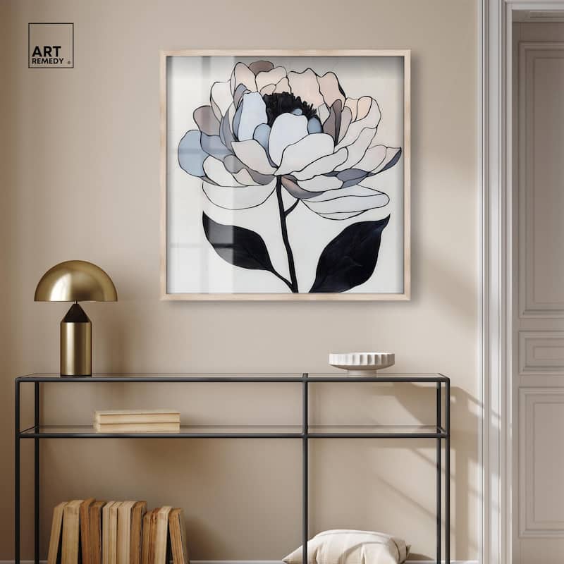Gray Scale Flower II Shadowbox by Art Remedy
