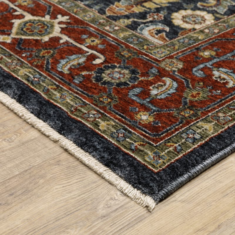 Style Haven Amelie Bordered Persian Ivory/ Red Indoor Area Rug