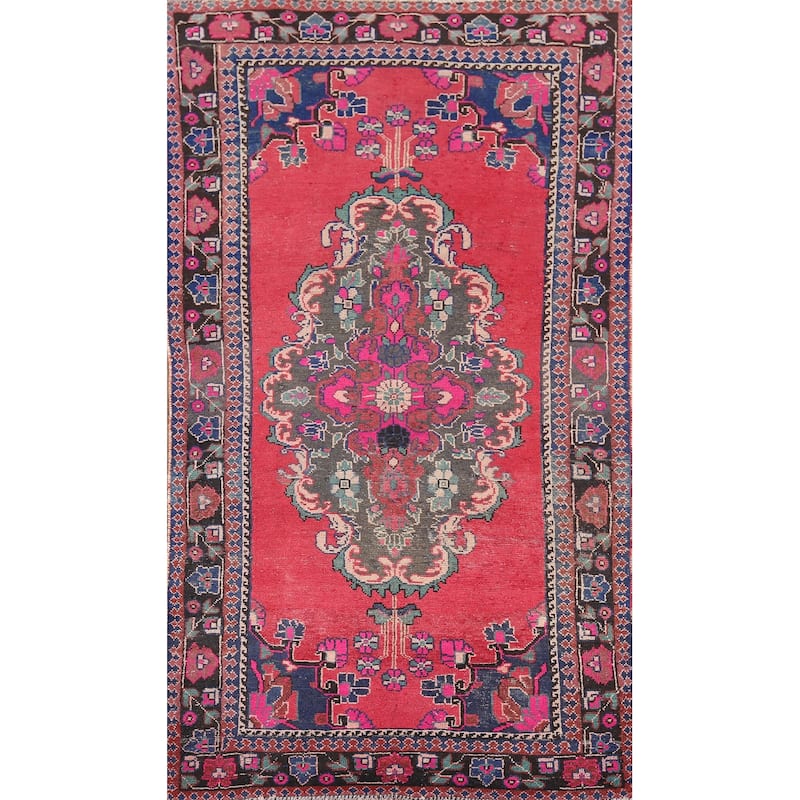 Balouch Persian Vintage Area Rug Handmade Wool Carpet - 4'2" x 7'5"