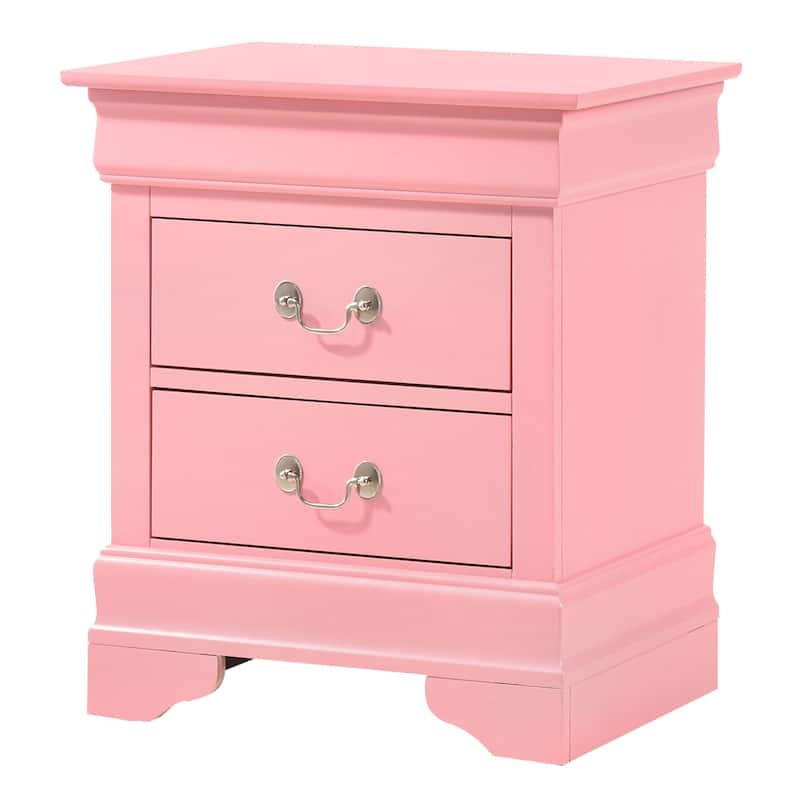 Louis Phillipe Traditional 2-drawer Wood Nightstand