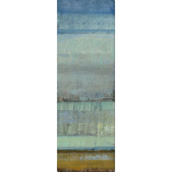 Shop Aqua Blue And Mustard Yellow Rectangular Canvas Wall Art