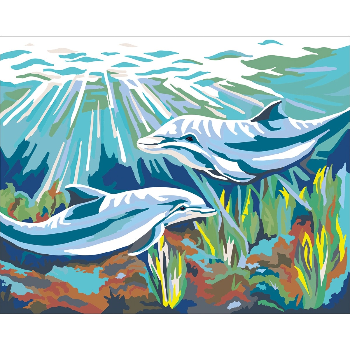 Shop Paint By Number Kit 8 X10 Dolphins Dolphins Overstock