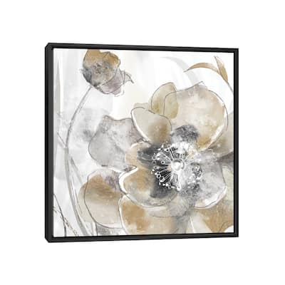 iCanvas "Taupe Spring Poppy I" by Maria Donovan Framed Canvas Print