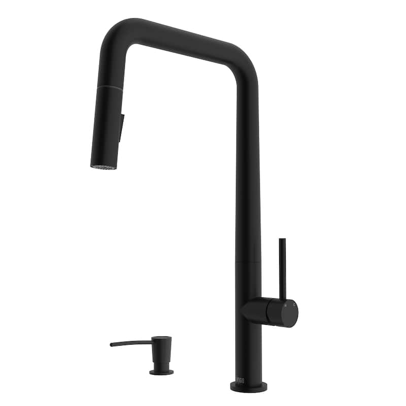 VIGO Parsons 18" H Single Handle Pull-Down Sprayer Kitchen Faucet