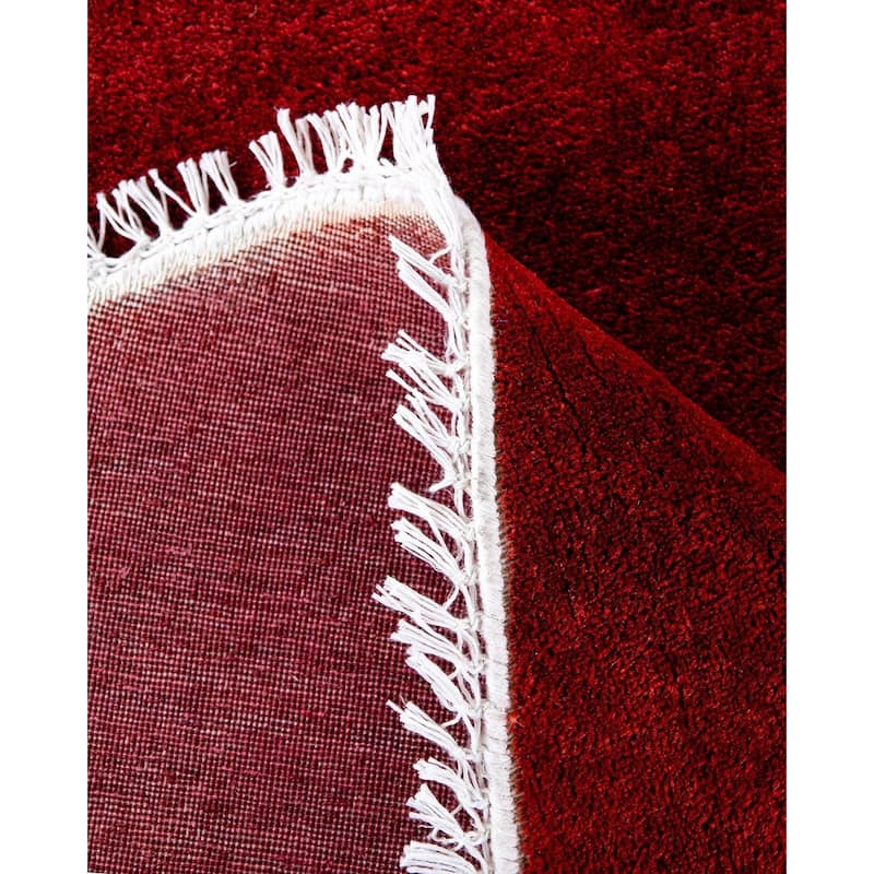 Fine Vibrance, One-of-a-Kind Hand-Knotted Area Rug - Red, 6' 1" x 6' 1" - 6' 1" x 6' 1"