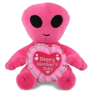 DolliBu Happy Mother’s Day Pink Alien With Pink Heart - 6 inches - Bed ...