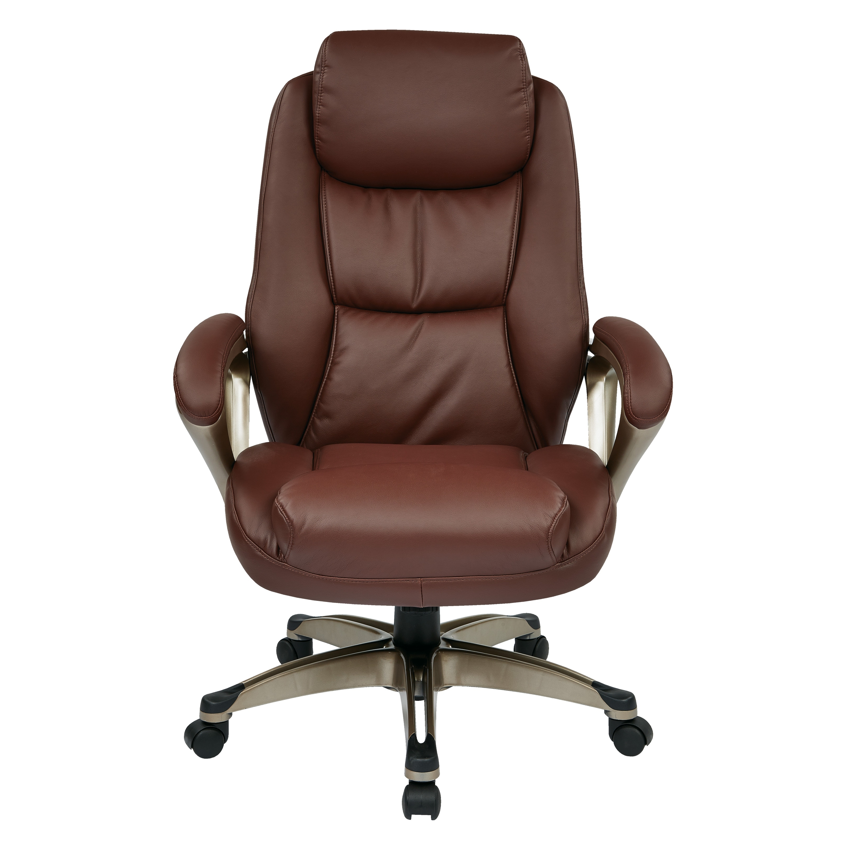 Executive Bonded Leather Chair with Coil Spring Seat Bed Bath