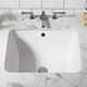 preview thumbnail 3 of 5, Rectangular Undermount Bathroom Sink,22'' x 16''Vessel Sink White Undermount Bathroom Sink - 21.7x15.7x7.9in