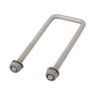 U-Bolts M6 x 27mm 304 Stainless Steel with Nuts Frame Straps 4Pcs - Silver Tone - Round,M6,27mm,4Pcs - Bed Bath & Beyond - 25441055
