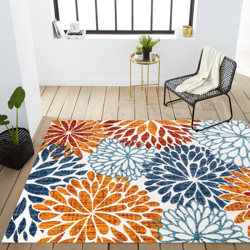 JONATHAN Y Minori Floral Indoor/Outdoor Area Rug