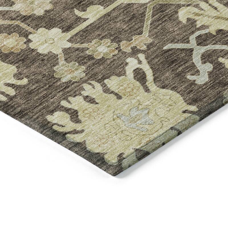 HomeRoots Floral Traditional Rectangle Outdoor Rug