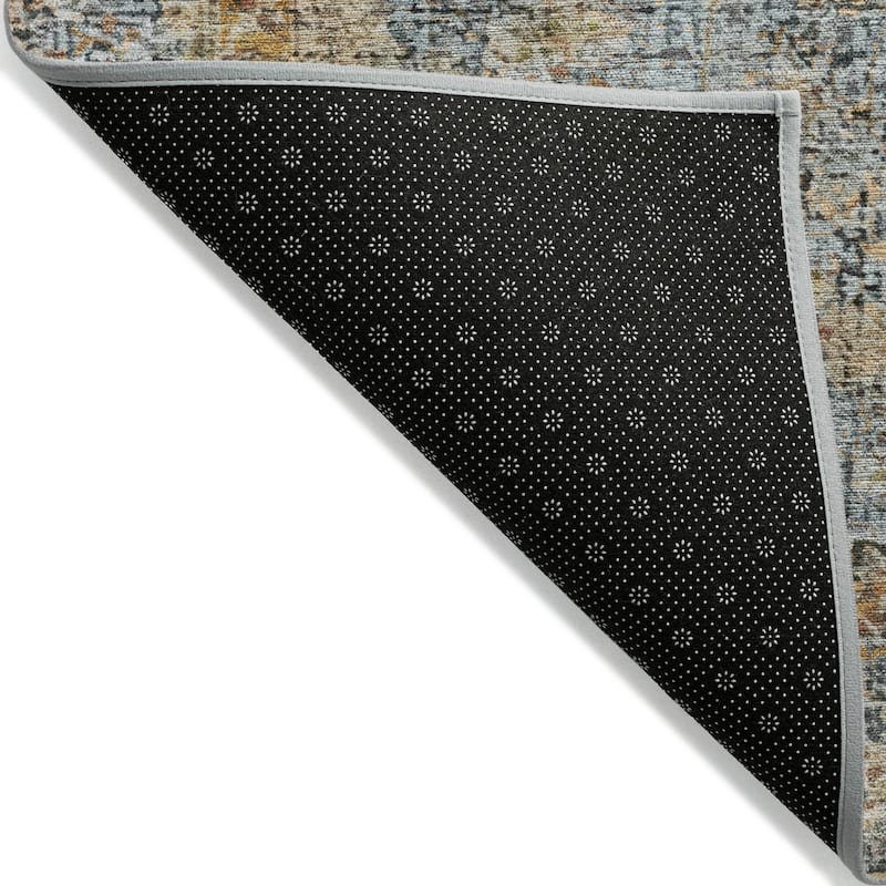 Machine Washable Indoor/Outdoor Traditional Global Chantille Rug