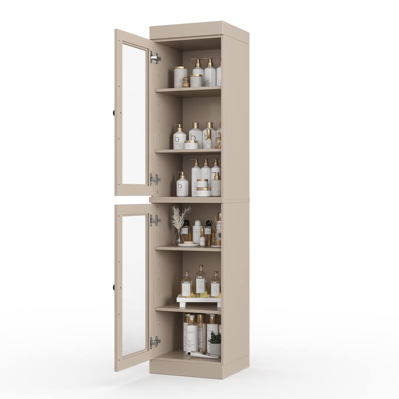 100% Solid Wood 16.5" Bathroom Cabinet with Optional Doors by Palace Imports