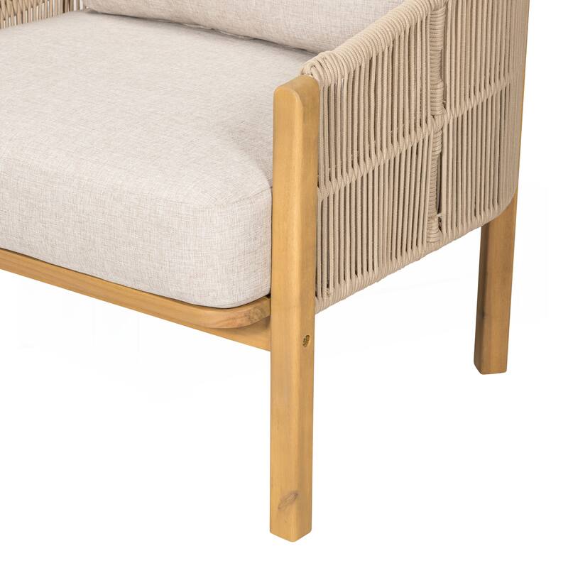 Outdoor Wood Club Chair Set of 2