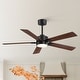 preview thumbnail 1 of 173, 42/48/52/56/62-IN LED Ceiling Fan with Light Kit and Remote(5/7-Blade) 52" - Black & Walnut