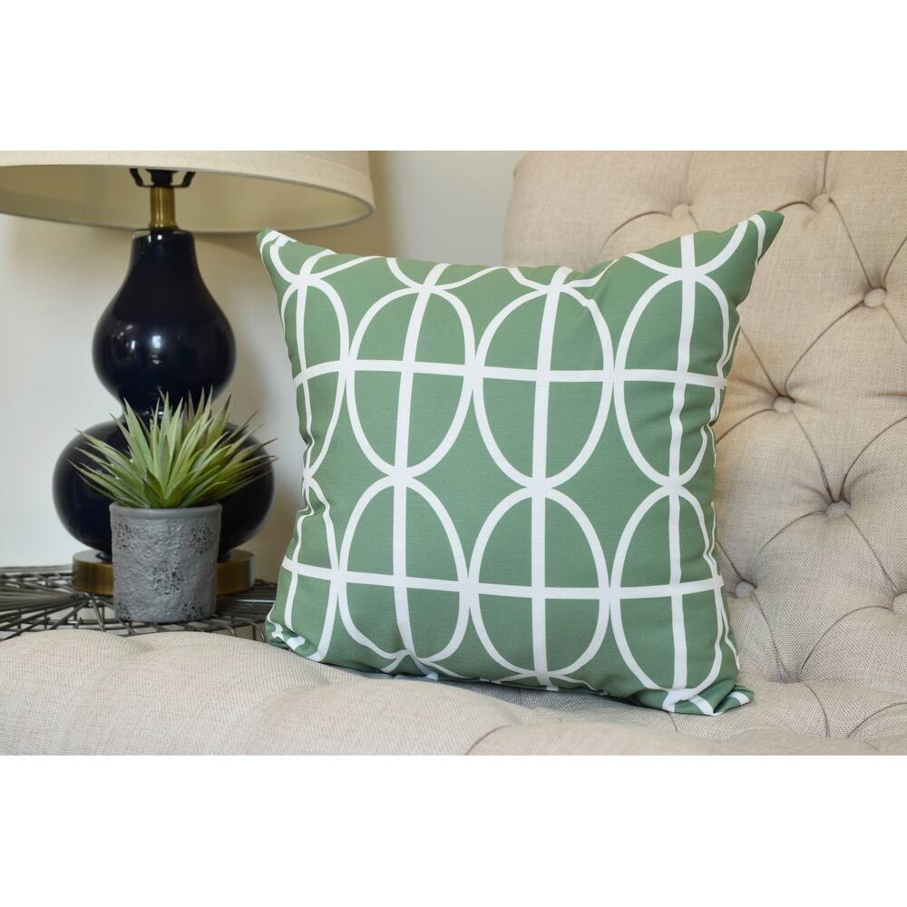 26 x 26 inch Ovals and Stripes Geometric Print Pillow