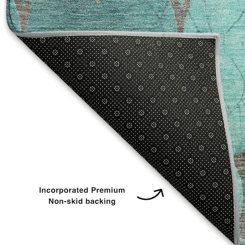 Premium Washable Super Soft Modern Trellis Mayfield Rug