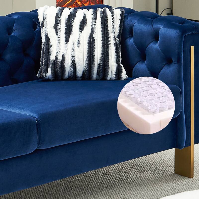 Chesterfield Modern Tufted Velvet Living Room Sofa