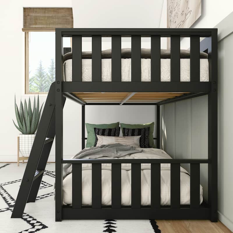 Max and Lily Scandinavian Twin over Twin Low Bunk Bed