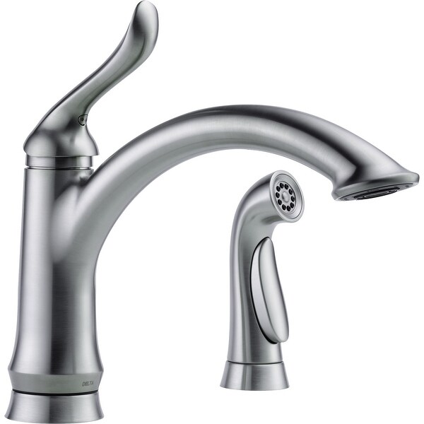 Delta 4453-DST Linden Kitchen Faucet with Side Spray and Optional Base Plate