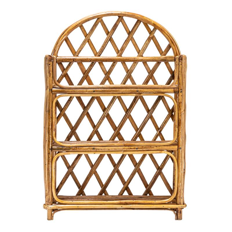 Rattan Wall Shelf with 3 Shelves