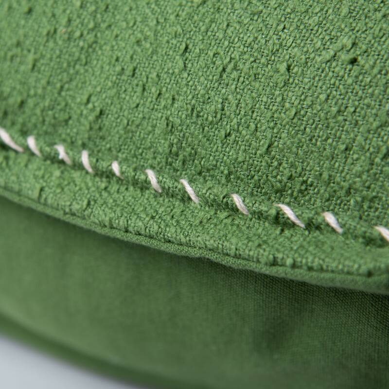 Rizzy Home Solid Throw Pillow with Whipstiched Edge