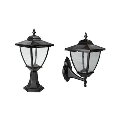 Classy Caps Black Elegante Black Aluminum Solar Lamp