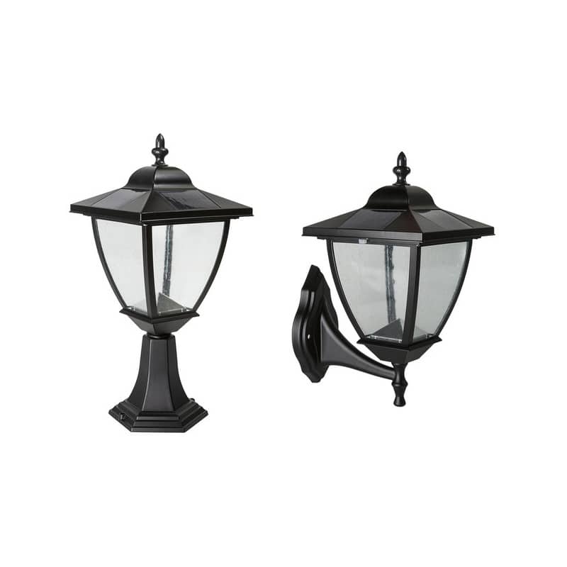 Classy Caps Black Elegante Black Aluminum Solar Lamp