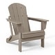 preview thumbnail 73 of 166, Laguna Fade Resistant All Weather Outdoor Patio Folding Adirondack Chair Weathered Wood