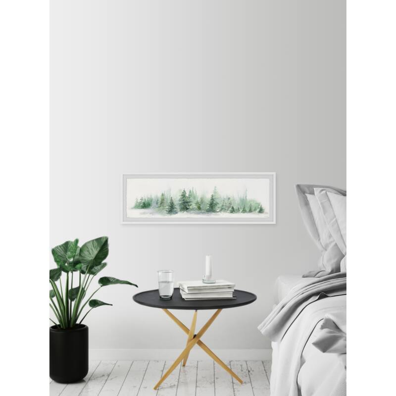 'Snow Covered Pines' Framed Painting Print