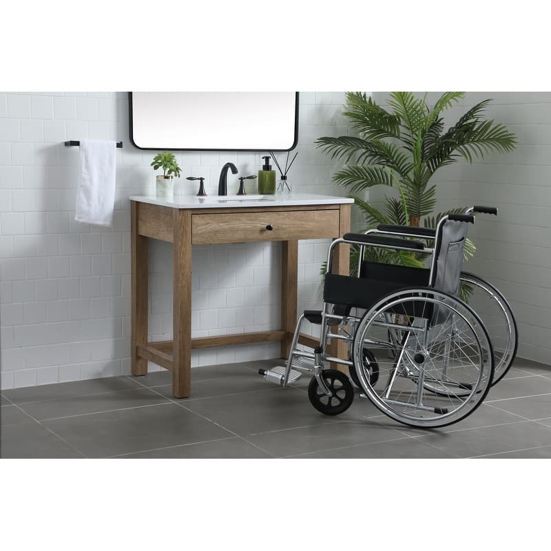 Elegant Lighting VF14836 Hudson 36" Free Standing Single Basin Vanity