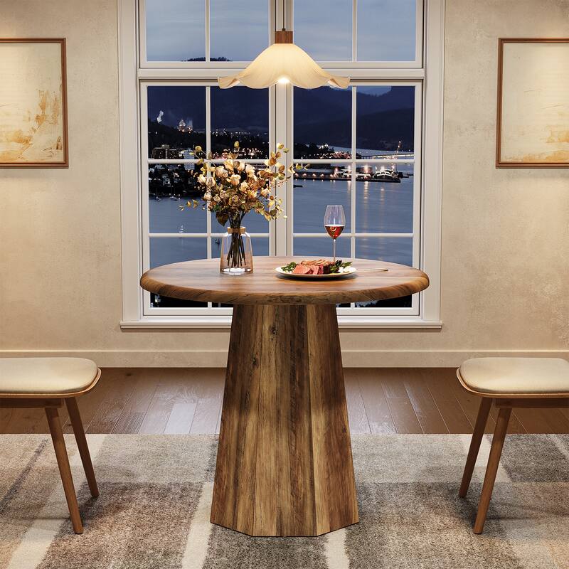 31" Round Pedestal Dining Table