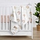 preview thumbnail 2 of 3, Boho Rainbow Girl Baby Receiving Security Swaddle Blanket -Blush Pink Dusty Rose Gold Yellow Mauve Beige Bohemian Star Celestial