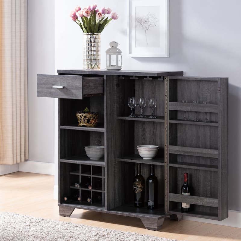 Valentino Contemporary Multi-Storage Bar Cabinet by Furniture of America
