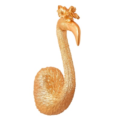 American Art Decor Tipsy Resin Gold Bird Head Wall Decor - 14.75" x 4.75" x 6.75" - 14.75" x 4.75" x 6.75"