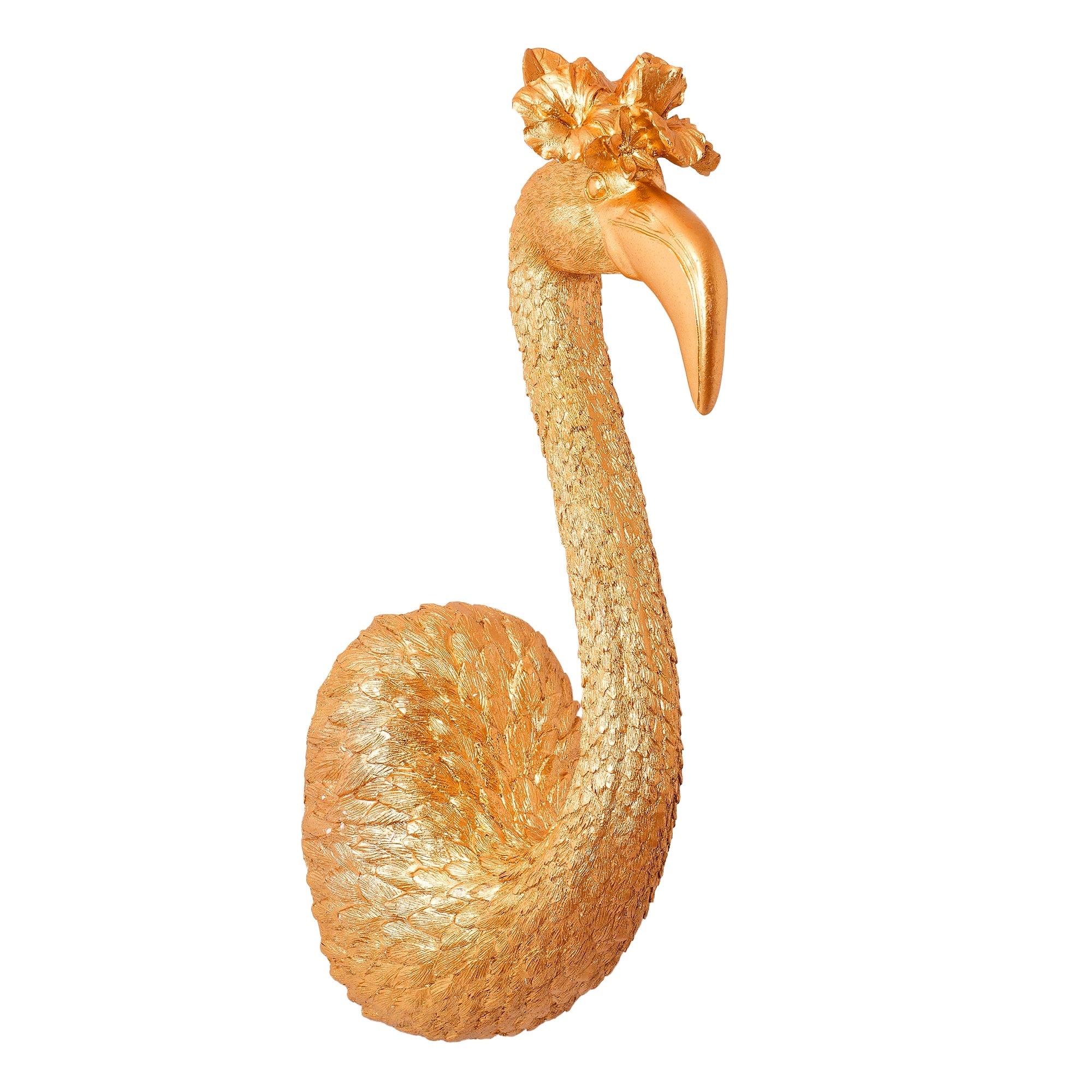 American Art Decor Tipsy Resin Gold Bird Head Wall Decor - 14.75" x 4.75" x 6.75" - 14.75" x 4.75" x 6.75"