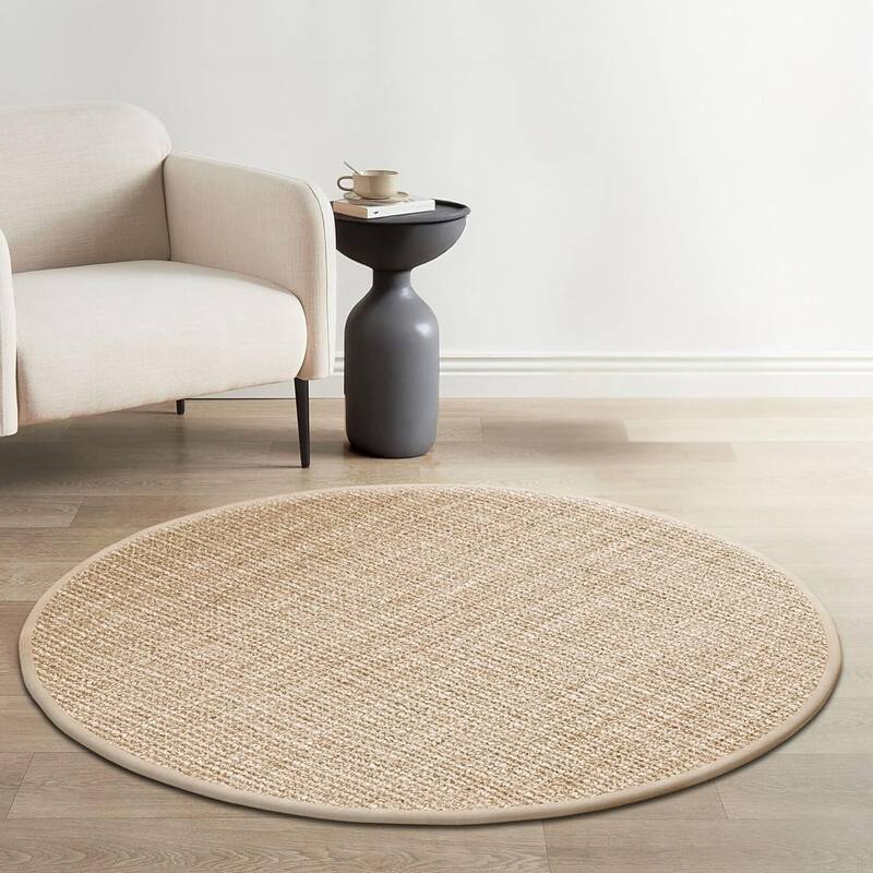 Delara Handwoven Boucle Area Rug, 100% Natural Texture & Lasting Durability for Modern High-Traffic Areas like Living Rooms