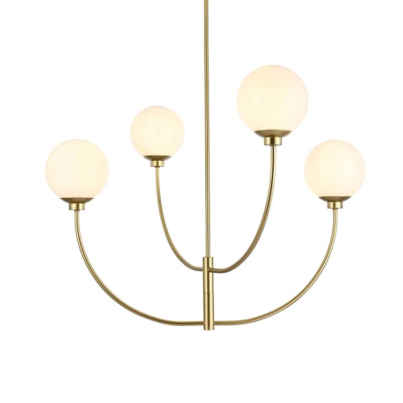 Elegant Lighting LD814D36 Nyomi 4 Light 36" Wide Chandelier - Brass